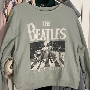 The Beatles Abbey Road Graphic Sweater - Sage